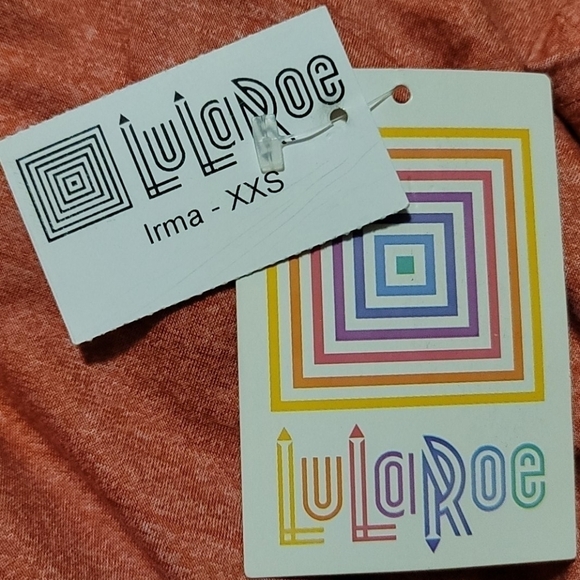 🆕️ LulaRoe Irma top NWT'S size XXS coral - Picture 5 of 8